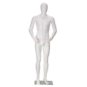 Full body fashion transparent plastic male mannequin for garment display