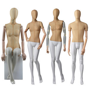 Hot sale fiberglass fabric mannequin male and female manikin for window display