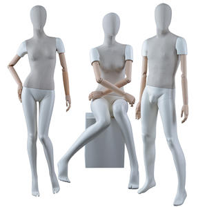High Quality Hot Sale Female Mannequin Fabric Dress Form Mannequin With Wood Arms （IWM)