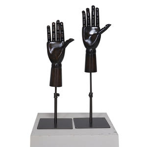 Customized black wooden manikin hand