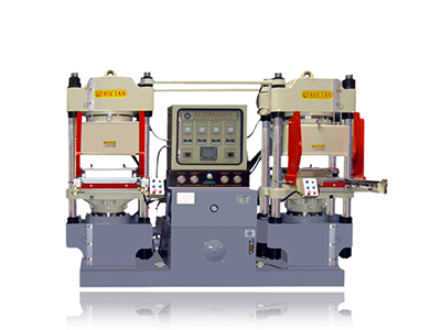 Máquina de moldeo por compresión al vacío de doble estación de trabajo con apertura automática del molde