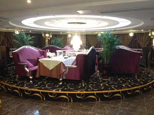Hotel Banquet Hall Wooden Rotating Round Buffet Table
