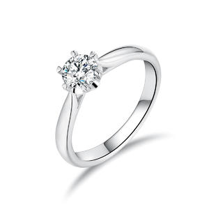 Fashion jewelry Wedding Engagement Ring Round Cubic Zirconia design classic