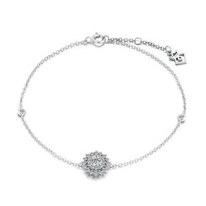 Eternal Flower Bracelet Swarovski Cubic Zirconia 925 Silver Jewelry Collection 