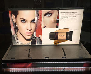 L'Oreal-Cosmetic Countertop Display Stand With Lightbox