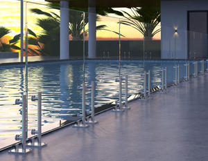 The mini glass standoff railing is an Exclusive Railing product by Jinling Steel.