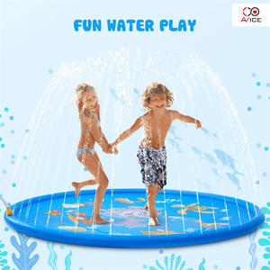 Toddlers Splash Pad Sprinkler Kids Inflatable Toy 68 Inch Wading Swimming Pool Play