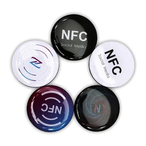 Customized Passive HF 13.56MHz NTAG213 RFID Epoxy NFC Tags for NFC phone Exporter