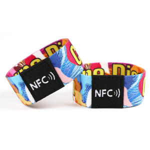 Professional Rewritable Elastic Rope NFC Wristband Wholesell 