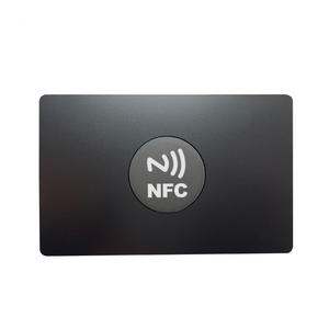 high quality custom New Model Mifare Ntag213 Chip Metal NFC Business Card Black Color Matt Surface 