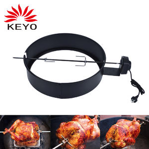 High Heat Resistant Paint Steel Rotisserie Ring Kit For 57cm Kettle Grill Ring With Motor And BBQ Rotesserie