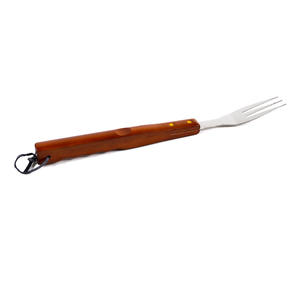 KY5221-J Charcoal barbecue tool fork wood handle bbq fork