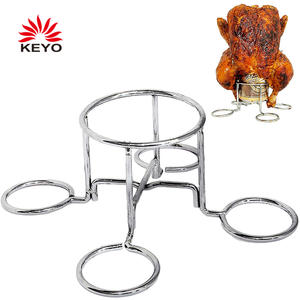 KY1814 Chicken Holder Vertical Beer Can Chicken Roaster Rack For Grill Smoker