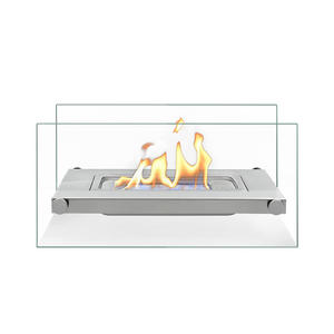 KEYO Indoor Outdoor Freestanding Fireplace Tabletop Fire Pit Decorative Ethanol Fireplace Metal Bioethanol Fireplace