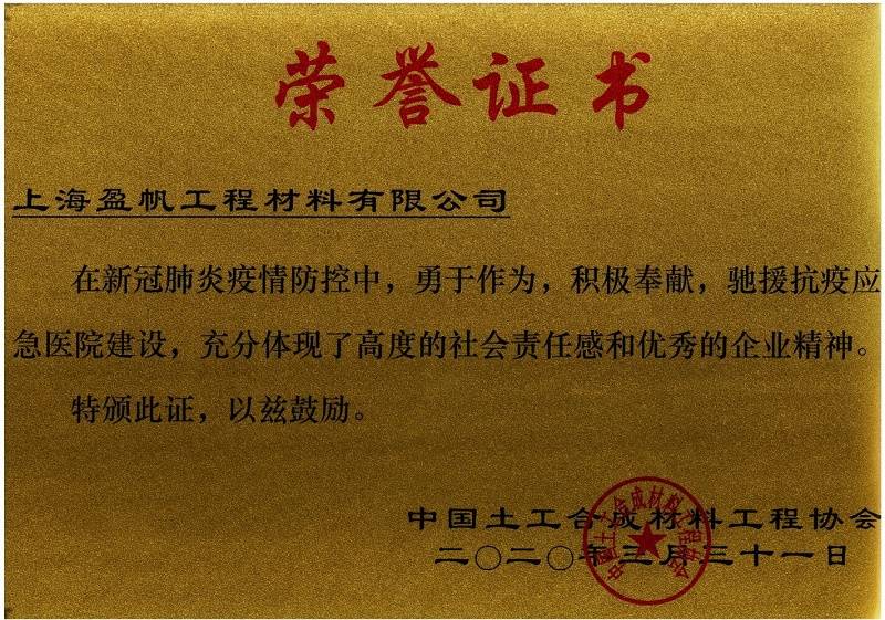 Certificate of Honor issued by GTAG