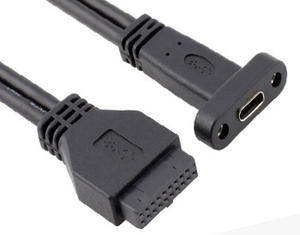 USB 20 PIN to USB C PCI Baffle Cable  | Wholesale & From China