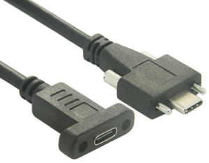 USB C Extension Cable With Screws Lock