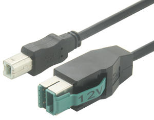 Poweredusb 12V To USB Type-B Printer Cable