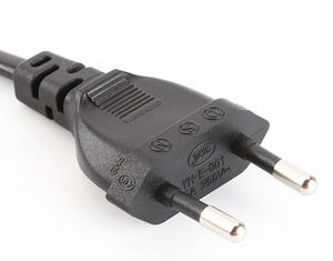 2 Pole Euro Plug Power Cord