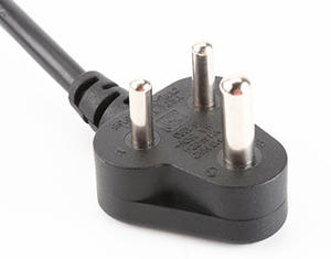 India 3 Pole 6A Plug Power Cord
