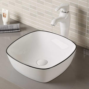 Oval Vessel Sink Without Faucet Hole