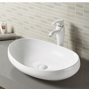 Oval Cabinet Top Counter Mounted Bathroom Sinks