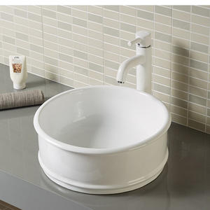 Round Porcelain Small Powder Room Sink