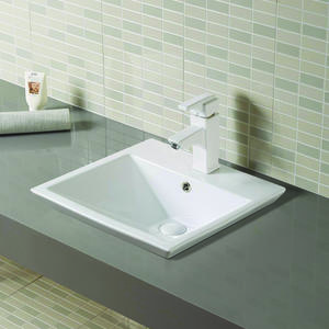Square Ceramic Hand Wash Basin Counter Top Bathroom Sinks