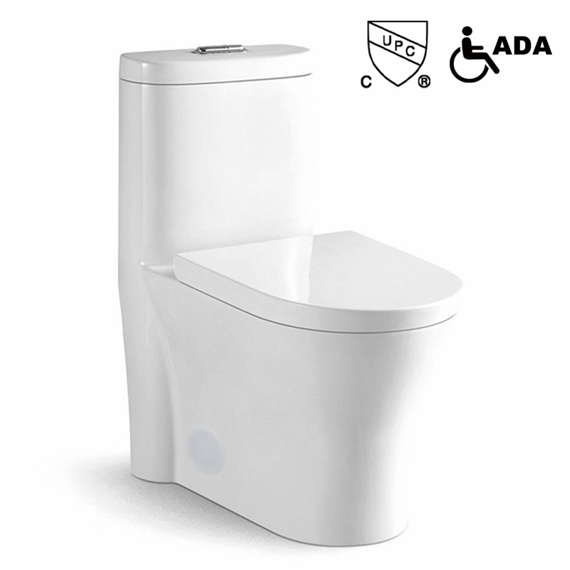 North American Save Water 1.28 Gpf Round White ADA Standard Modern One Piece Toilet