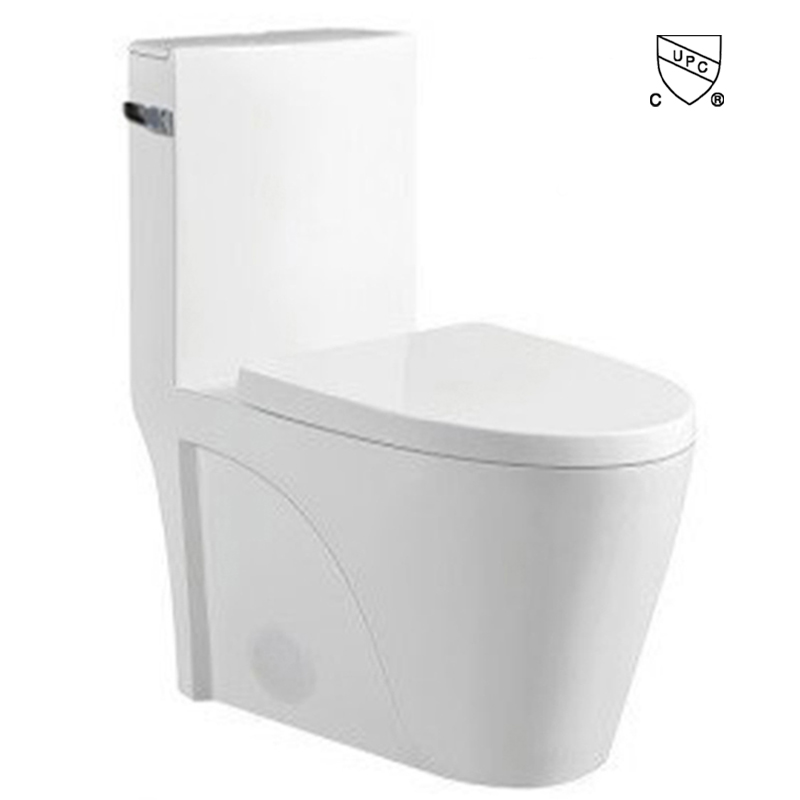 Top Flush Bathroom Ceramic White One Piece Toilet Set