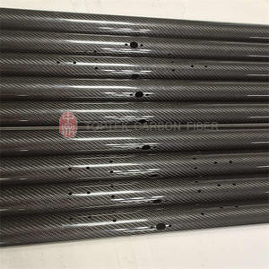 Drilled Carbon Glossy Tube, Carbon Tube