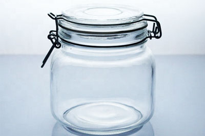 Anillo de sellado transparente Jarras de vidrio herméticas Conjuntos de botes Frascos de miel únicos