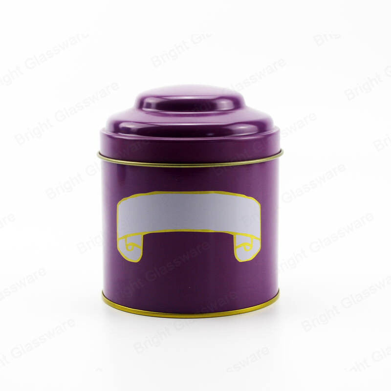 Фиолетово-розовая красная форма гриба Жестяная металлическая коробка для кофе Tes Сахарная упаковка Подарочные коробки