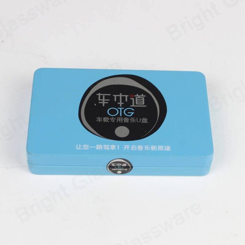 Logotipo personalizado y cajas de lata de metal impresas para llaves USB Embalaje electrónico del producto