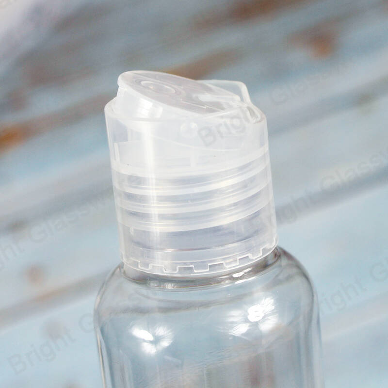24 410 Clear Smooth Flip Top Disc Plastic Cap para botella