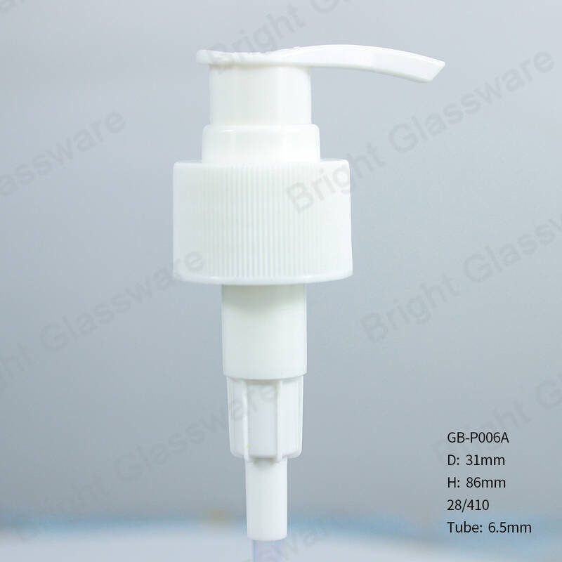 Pompe à lotion en plastique blanc pour bouteilles en PET 28/410