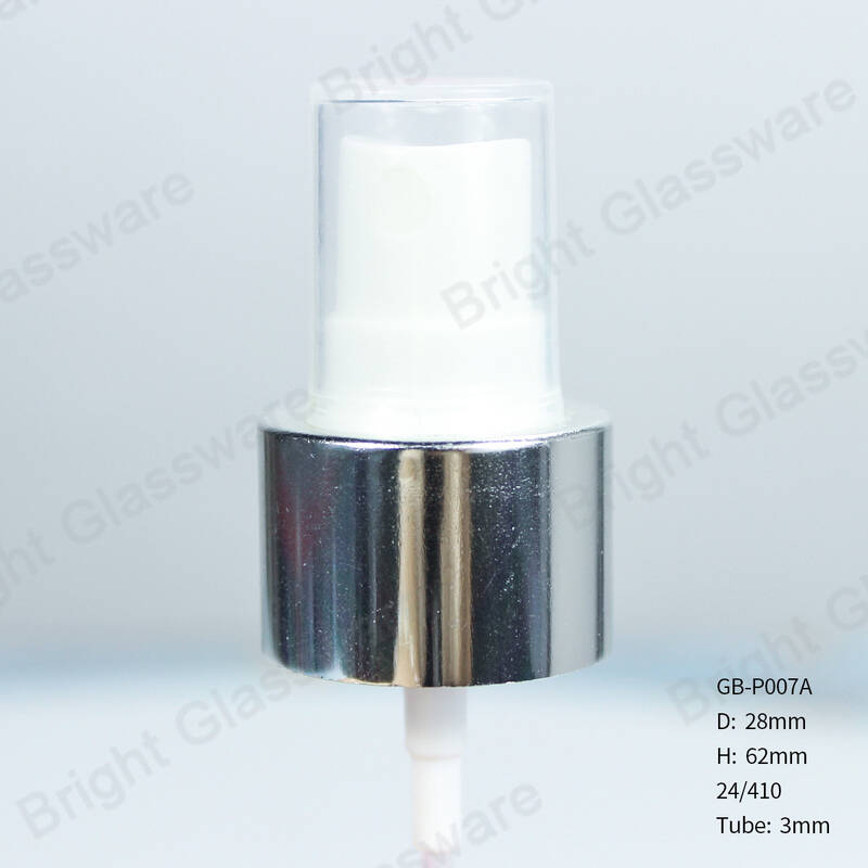 Bomba de pulverización de perfume cosmético 24/410 Pulverizador de niebla de plata de aluminio