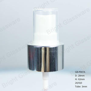 Bomba de pulverización de perfume cosmético 24/410 pulverizador de niebla de aluminio plateado