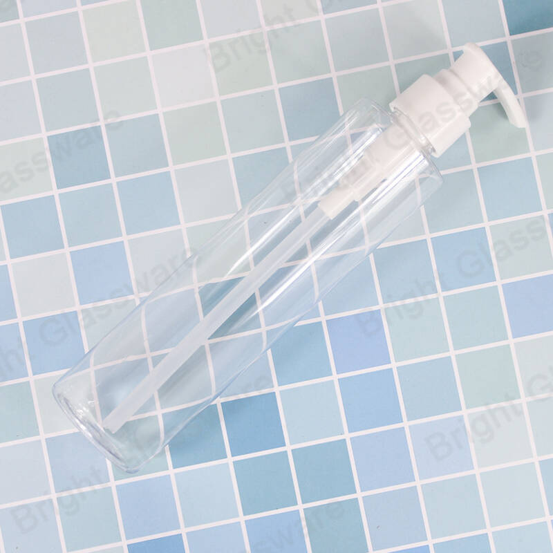 240 мл плоское плечо пустые бутылки дезинфицирующее средство для рук пластиковый дозатор помпа бутылка
