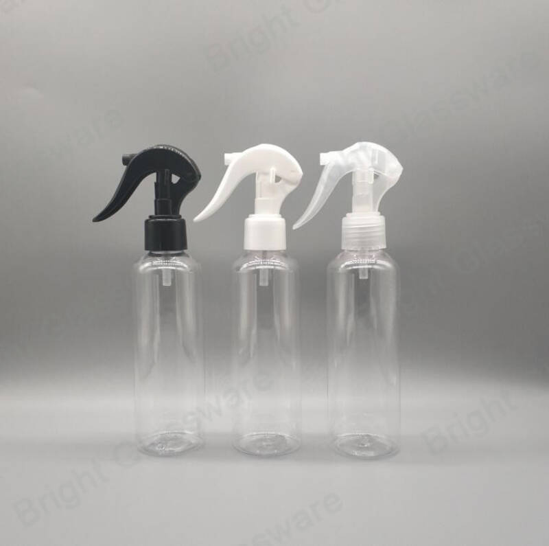 Botella pulverizadora de gatillo de plástico de 100 ml con pulverizador de niebla fina para mousse cosmético para el cuidado del cabello