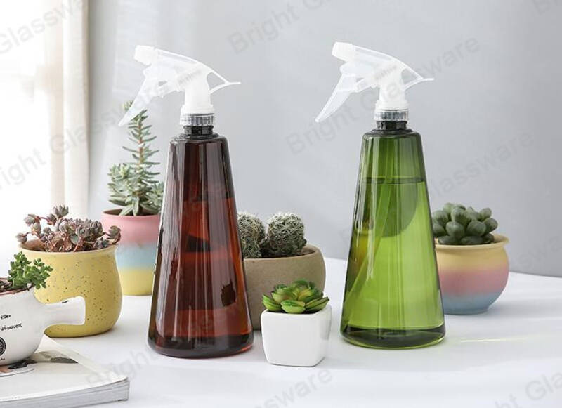 Wholesale household daily garden cleaning plastic PET trigger sprayer bottle with mist sprayer