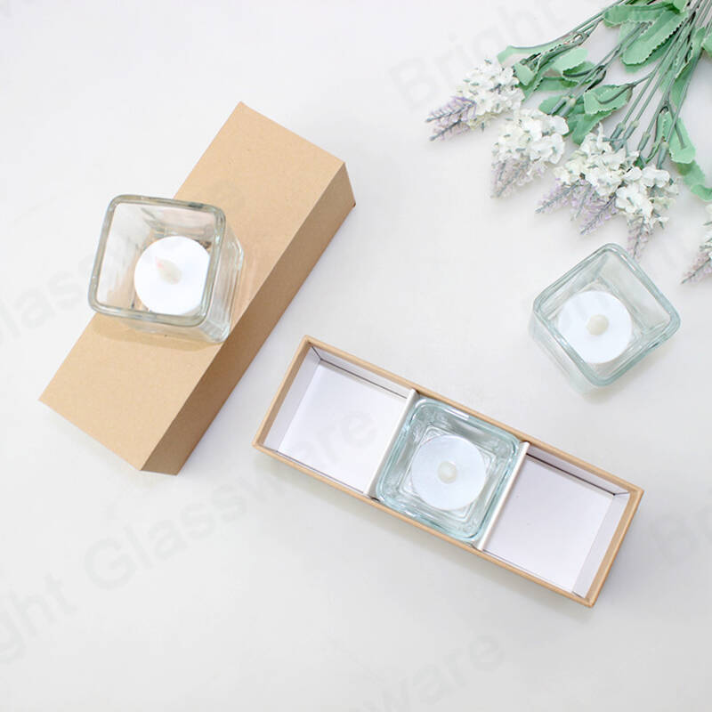 Cajas de velas de alta calidad de cartón kraft papel votivo tealight