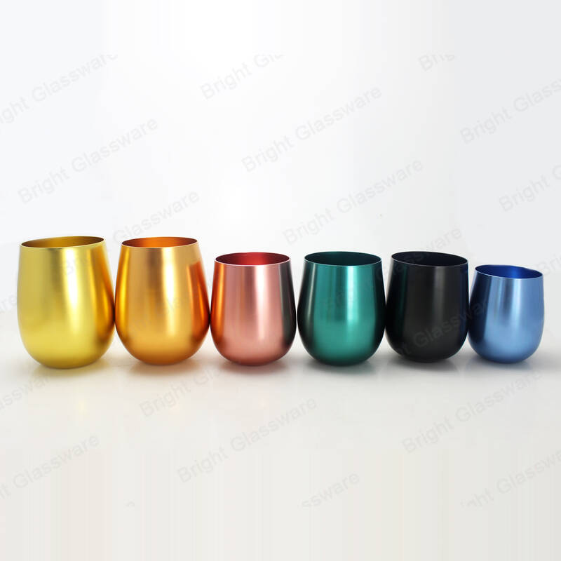 Popular ecológico personalizado galvanoplastia color ovalado formado metal aluminio candelabro al por mayor