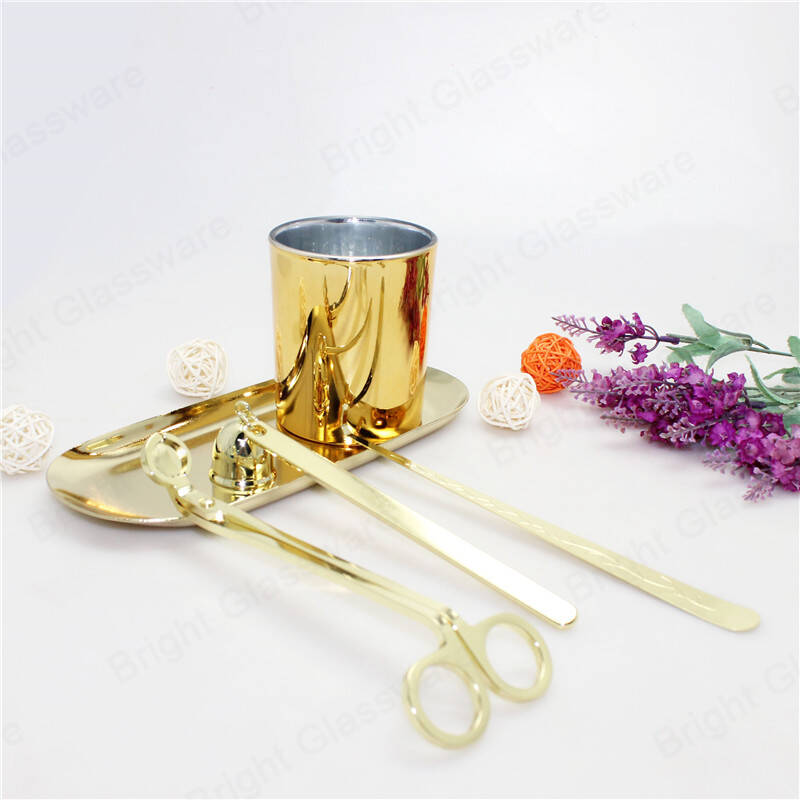 Kit de herramientas de reparación de velas de acero inoxidable Set de latón Oro Wick Trimmer Candle Dipper Snuffer