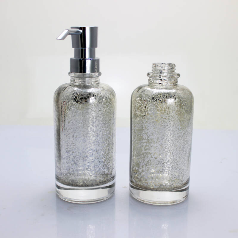 空の手洗いガラス瓶液体石鹸シャンプーローションポンプ付きガラス瓶