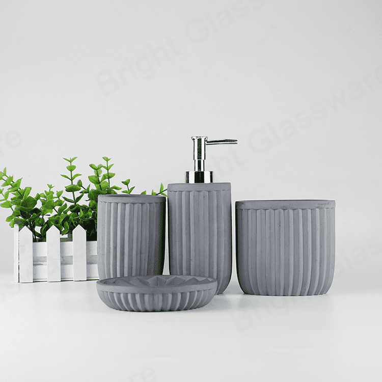 украшения для дома цемент бетон матовый серый набор аксессуаров для ванной комнаты 4 штуки