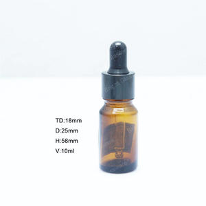 Boston Round Oil Essential Aromatherapy Perfume Container Liquid Pipeette Bottle 10ml Amber Dropper Bottles