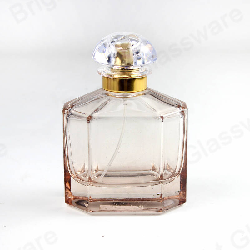 Flacon de parfum en verre de cristal élégamment conçu avec couvercle pour le cadeau de Noël