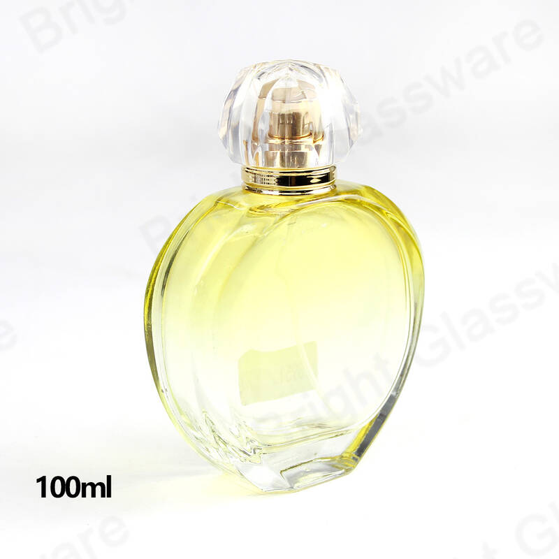 Frascos de perfume de vidrio redondo rellenables vintage travel con atomizador en spray