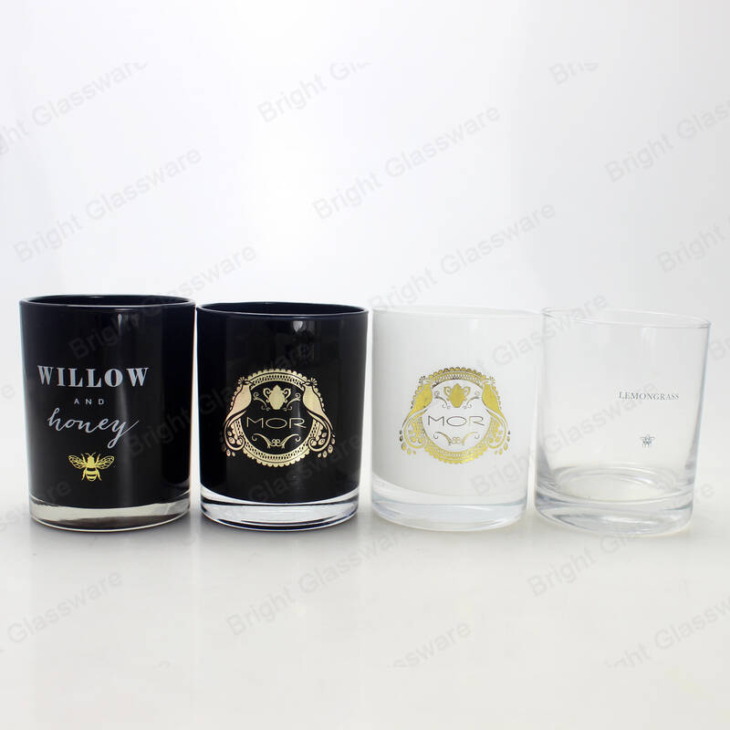 Lámina personalizada y frascos de velas de serigrafía o vidrio de botella para su logotipo de marca